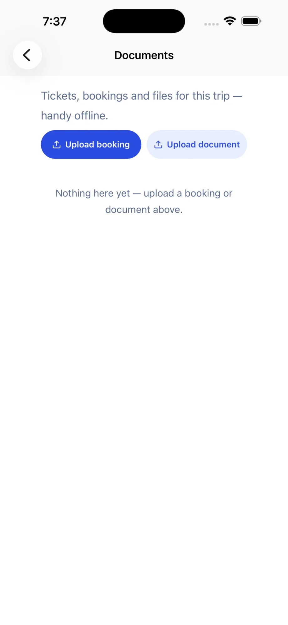 Travel documents in one vault