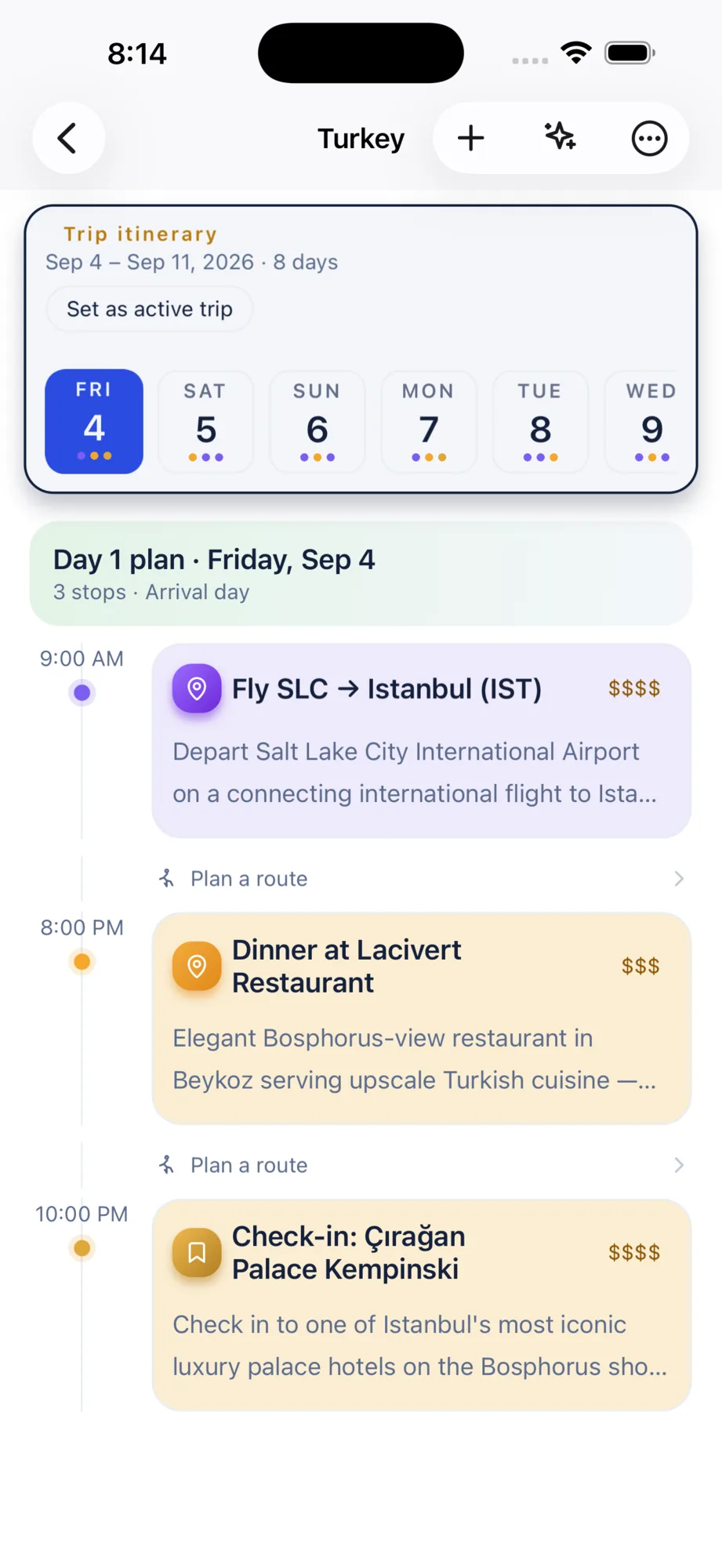 Flight status and alerts