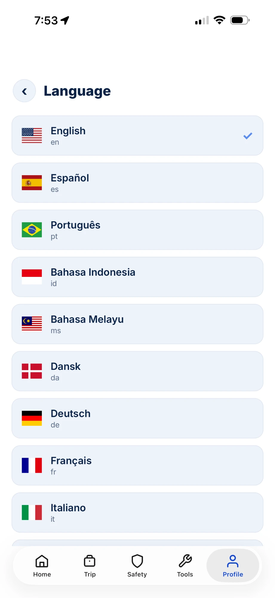 Your language preview