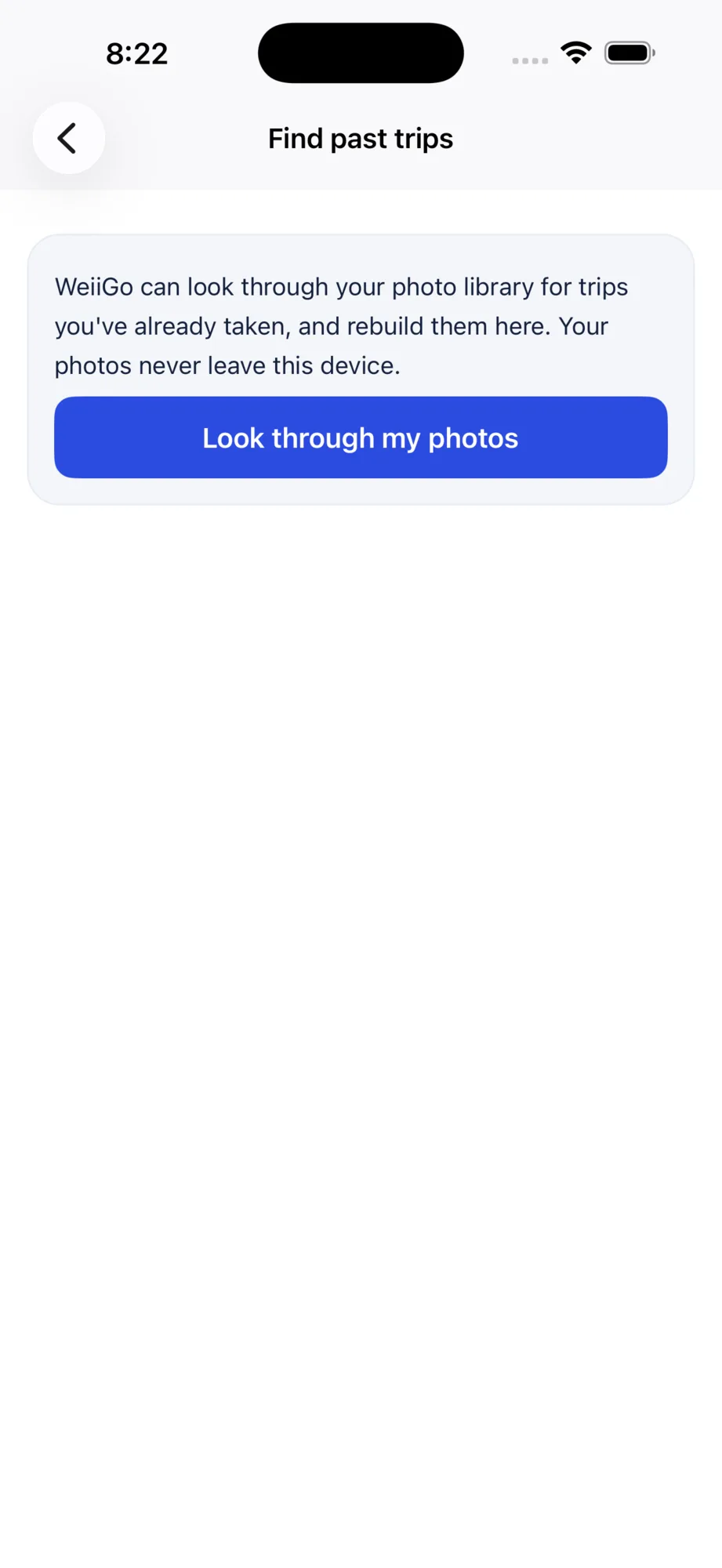Trips found in your photos